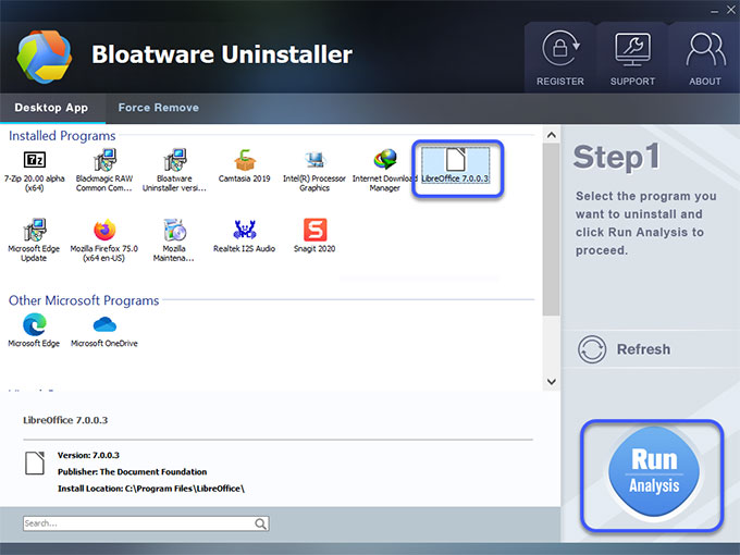Uninstall LibreOffice